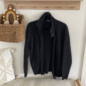 Rod & Gunn 100% Lambswool Italian Yarn Full Zip Sweater size S. Navy